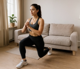 Exercice à domicile : Fentes (Lunges)